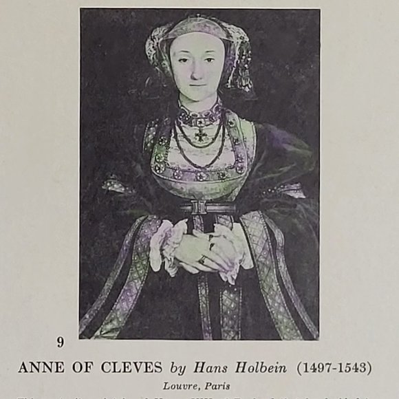 ANNE OF CLEVES by HANS HOLBEIN Treasures of Art Painting Print Louvre, Paris - Picture 8 of 10